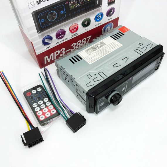 Автомагнітола MP3 3887 ISO 1DIN сенсорний дисплей LED/LCD, Автомобільна магнітола 1din штатна | Зображення 3