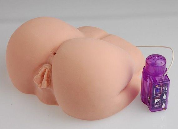 Мастурбатор-попка Kokos Oknyeo 2WayPlus с вибрацией и массажем, два входа: вагина и попка | Зображення 3