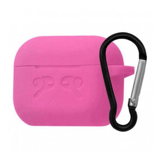 Чехол для airpods pro с карабином розовый