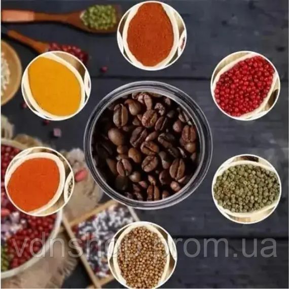 Кофемолка электрическая RAF R-7113 ножевая 4 лезвия 300Вт измельчитель из нержавеющей стали | Зображення 2