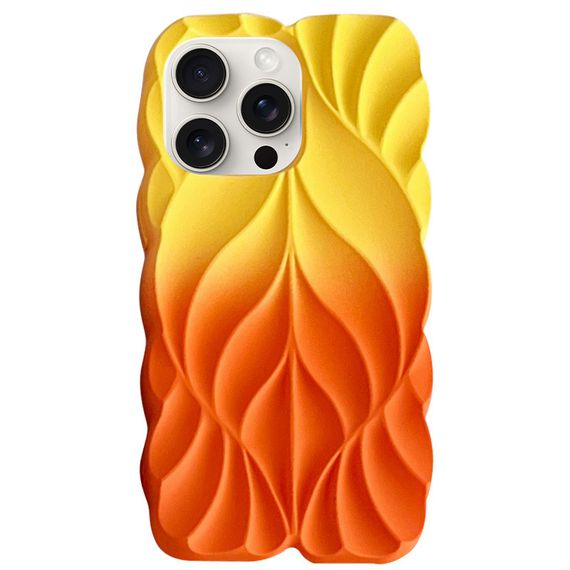 TPU чохол Leaf для Apple iPhone 16 Pro (6.3") Yellow / Orange