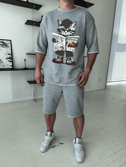 Комплект футболка та шорти ДТФ (петля оверсайз)