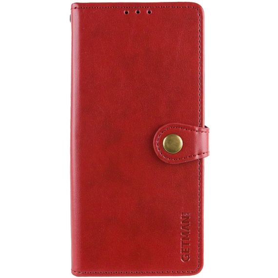Шкіряний чохол-книжка GETMAN Gallant (PU) для Xiaomi Poco M7 4G Червоний