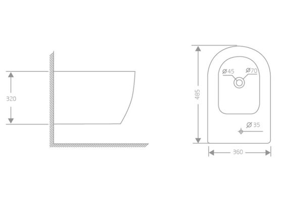 Біде підвісне Qtap Jay QT07555377W | Зображення 1