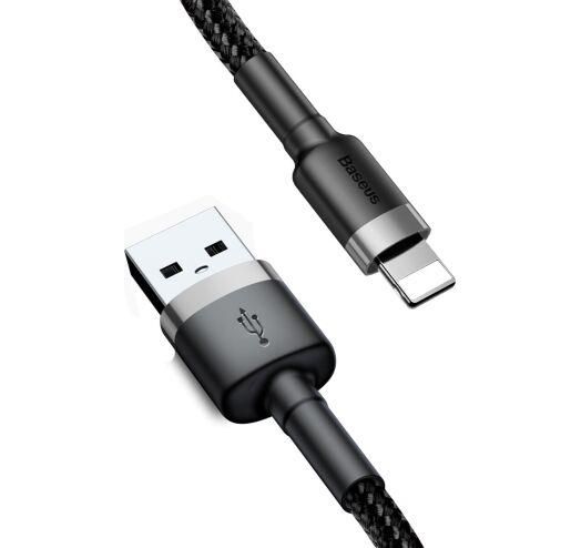 Кабель Baseus Cafule USB Cable for Lightning 2.4 A 1 м Black (CALKLF-AG1) | Зображення 1
