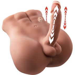 Мужской полуторс “Bartlett”, с вибрацией и фрикциями Sex Aura