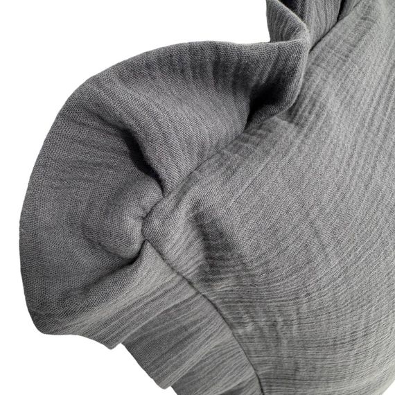 Декоративна наволочка SoundSleep Muslin Graphite 45х45 см з рюшами (94331646) | Зображення 1