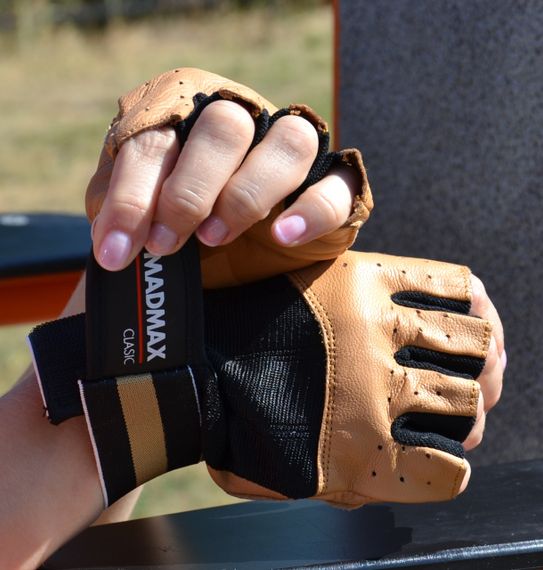 Рукавички для фітнесу MadMax MFG-248 Clasic Brown M | Зображення 5