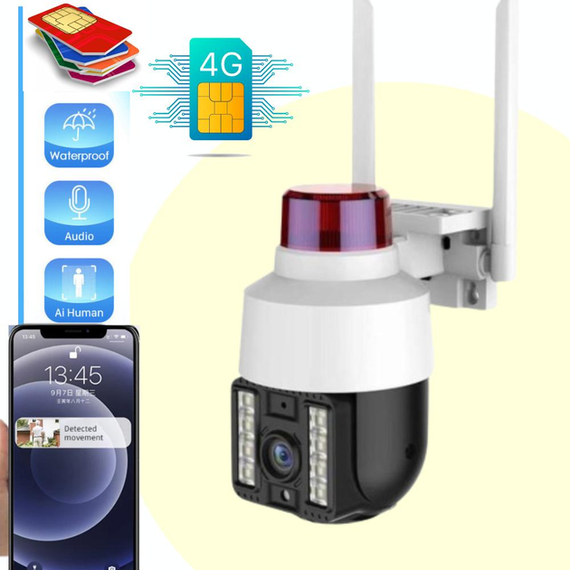 Бездротова вулична камера WiFi PTZ Verto VRT-C262 FHD 4mp поворотна з сигналізацією | Зображення 3