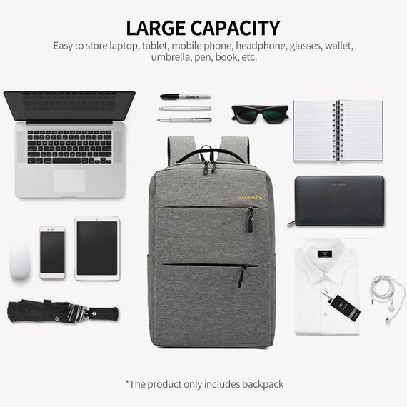 Рюкзак городской Backpack Комплект 3 в 1 вместительный рюкзак для ноутбука с сумкой и кошельком | Зображення 3