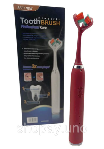 Аккумуляторная зубная щетка Electric Toothbrush Best New с двойной головкой ∙ Эффективная зубная щетка Electric Toothbrush | Зображення 3