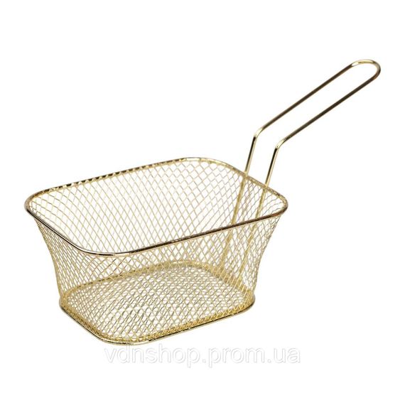 Корзина сервировочная для картофеля фри и снеков 14×10×6 см  Золото HP-19-9-G