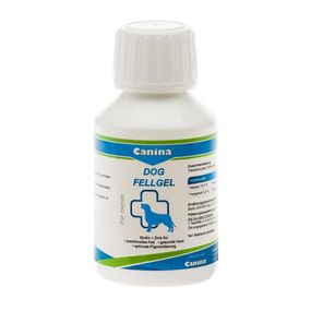 Витамины Canina Dog Fell Gel с биотином и цинком для здоровья шерсти и кожи мелких собак 100 мл
