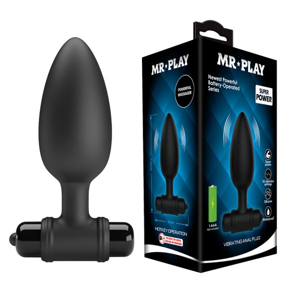 Анальна пробка - Mr.Play Vibrating Anal Plug Sex Aura