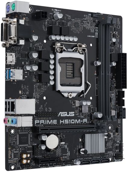 Материнcька плата ASUS PRIME H510M-R-SI s1200 H510 2xDDR4 HDMI DVI D-Sub mATX White BOX WITH ACCESSORY (90MB18C0-M0ECY0) | Зображення 2