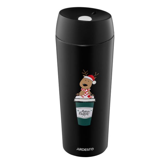 Термочашка Ardesto Сoffee Time Reindeer AR2645RN 450 мл чорна | Зображення 2