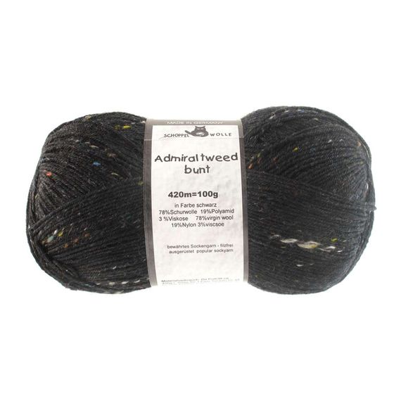 Schoppel Admiral Tweed Bunt, 880 Чорний