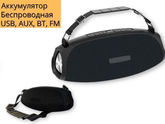 Колонка портативная XPRO H43 10Вт USB, AUX, FM, Bluetooth черная (H43) | Зображення 1