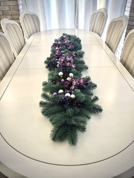 Гірлянда хвойна Premium лита 2,2 м блакитна | Зображення 1