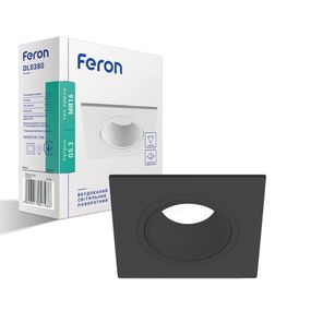 Вбудований поворотний світильник Feron DL0380 під лампу чорний