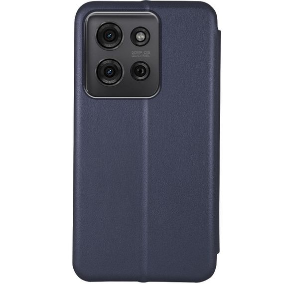 Кожаный чехол-книжка Classy для Motorola Moto G75 5G Темно-синий | Зображення 1