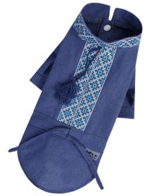 Вишиванка з китицями джинс RUB-56