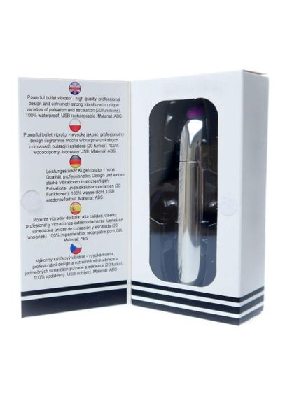 Міні-вібратор - Rechargeable Powerful Bullet Vibrator Silver | Зображення 4