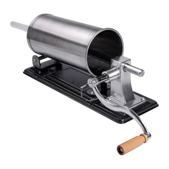 Шприц для ковбаси ручний 3 л горизонтальний ковбасний шприц з нержавійки для фаршу 4 насадки 16788-4 | Зображення 4