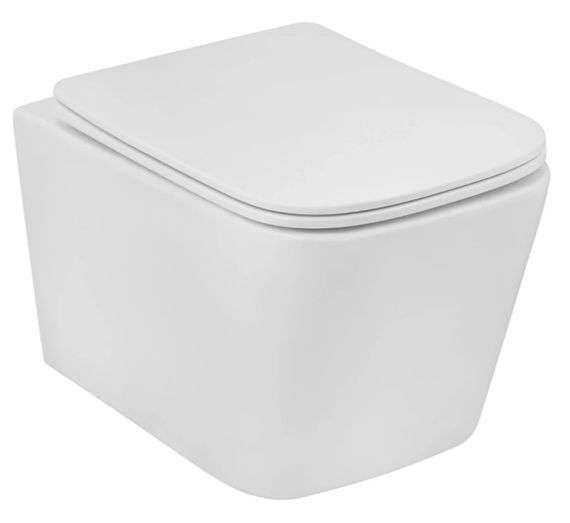 Унітаз підвісний безобідковий Kroner Eifel WHI483429 TORNADO з сидінням (KE483429WHIT) (CV032966)