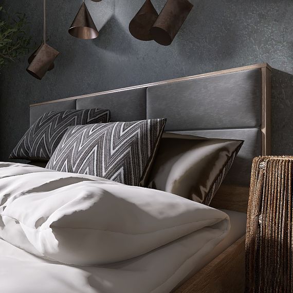 Ліжко двоспальне Еверест КЛ-1600 Лайт (ламельний каркас) 160х200 см Дуб сонома (EVR-4653) | Зображення 3