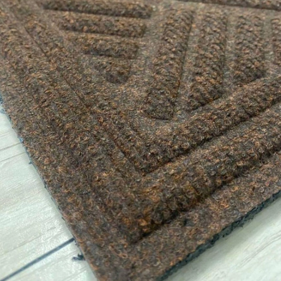 Килимок з гумової крихти 45*75см К-703 коричневий ДУБНО | Зображення 1