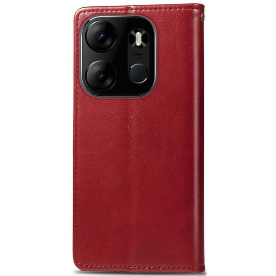 Шкіряний чохол-книжка GETMAN Gallant (PU) для Tecno Spark Go 2023 Штучна шкіра, Слот для візитки, Червоний | Зображення 1