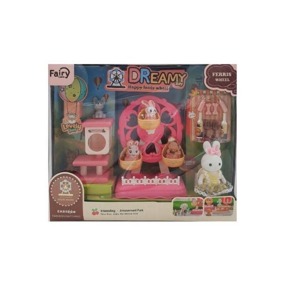 Набор игровой Парк развлечений карусель для собачек 6657 Розовый