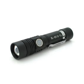 Ліхтар ручний BAILONG BL-8518-T6, 1LED Cree XM-L T6, 10W, 3 режими, ZOOM, 18650 немає в комплекті, Black, IP40, microUSB,