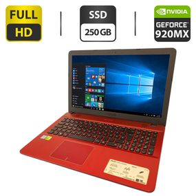 Ноутбук Asus R541U / 15.6" (1920x1080) TN / Intel Core i5-7200U (2 (4) ядра по 2.5 - 3.1 GHz) / 8 GB DDR4 / 250 GB SSD / nVidia GeForce 920MX, 2 GB GDDR3, 64-bit / WebCam / DVD-ROM б/у