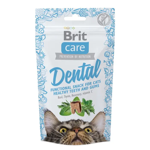 Ласощі для котів Brit Care Functional Snack Dental для зубів, індичка 50г