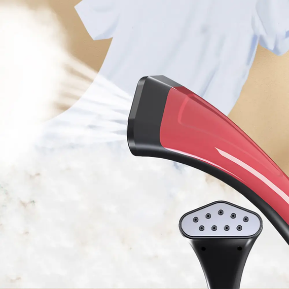 Вертикальный отпариватель для одежды Garment Steamer 2000W / Красный Паровой утюг для всех видов ткани | Зображення 4
