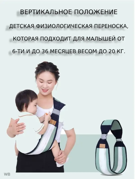 Дихаюча перенесення для новонароджених Слінг Baby Sling | Зображення 4