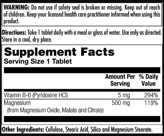 Magnesium Sustained Release Triple Source 500mg - 100 tabs | Зображення 1