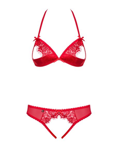 Комплект білизни - Obsessive 870-SEC-3 Set Red - S/M Sex Aura | Зображення 4