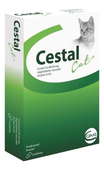 Таблетки від глистів для котів Ceva Cestal Cat (Цестал Кет) 8 табл