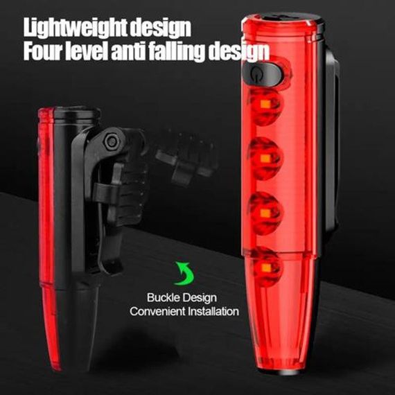 Фонарь задний для велосипеда LEADBIKE, Мигалка задняя на аккумуляторе для велосипеда OD-92 | Зображення 4