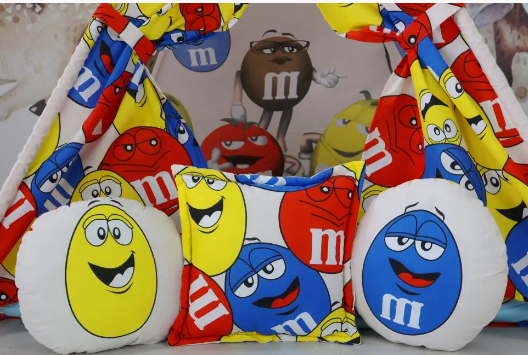 Вигвам палатка M&M's БОН БОН + 3 подушки ! Полный комплект ! | Зображення 2