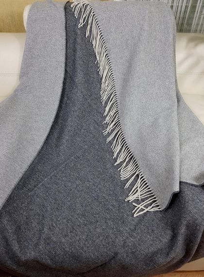 Плед Кашеміровий 2 кольори білий-сірий Love You 140 x 200 см | Зображення 1