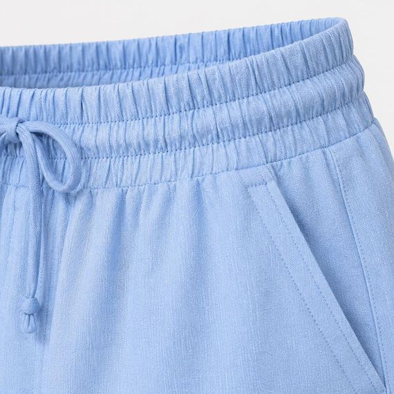 Шорти чоловічі з льону 32868 XXL блакитні | Зображення 3