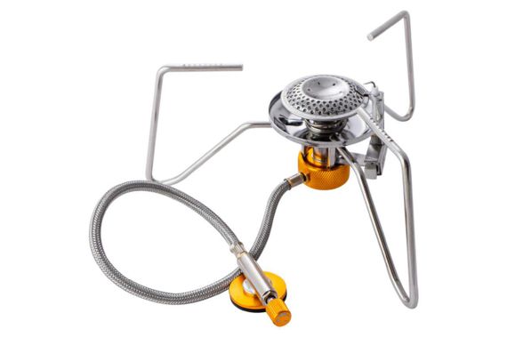 Портативная газовая горелка для кемпинга Паук со шлангом и пьезоподжтгом 70*70*150мм СИЛА | Зображення 2