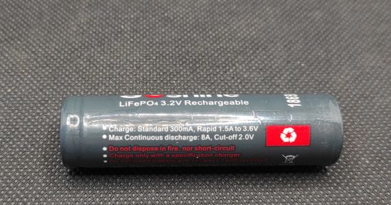 Аккумулятор Soshine 18650  3,2V 1800mAh Li-Fe  с защитой (1шт.) | Зображення 3