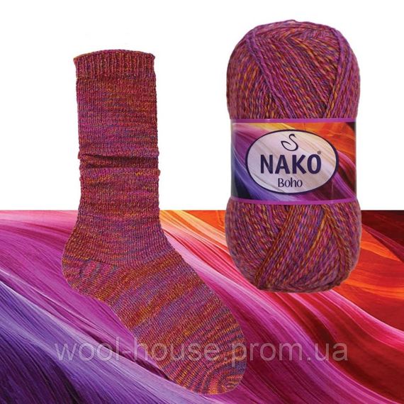 Шкарпеткова пряжа Nako Boho Concept, 87720