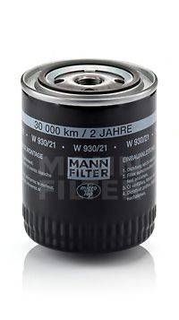 Фільтр масляний двигуна (вир-во MANN) MANN-FILTER W93021 на AUDI COUPE (89, 8B)