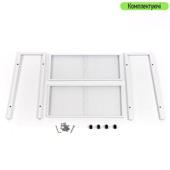 Стелаж-етажерка двоярусний з металу 60х26х60см Білий SW-00002102 | Зображення 5